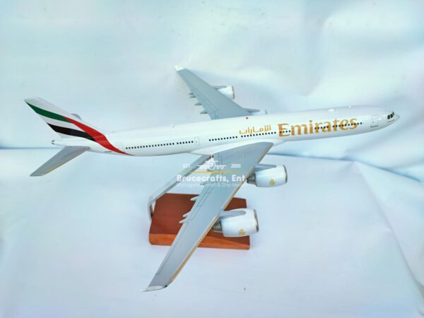 Model of Airbus A340-500 Emirates Airlines with detailed craftsmanship.